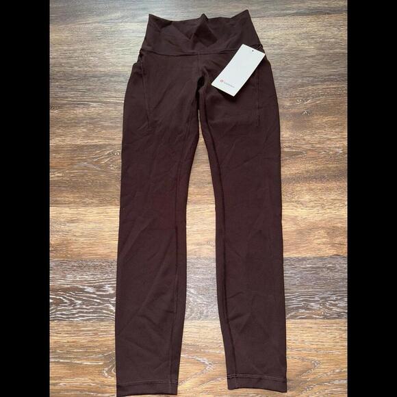Lululemon Wunder Train With Pockets High Rise 25” Espresso Size 4 NWT - Picture 2 of 7